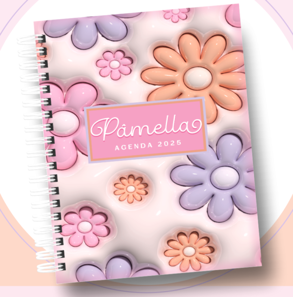 Caderno Floral Inflado