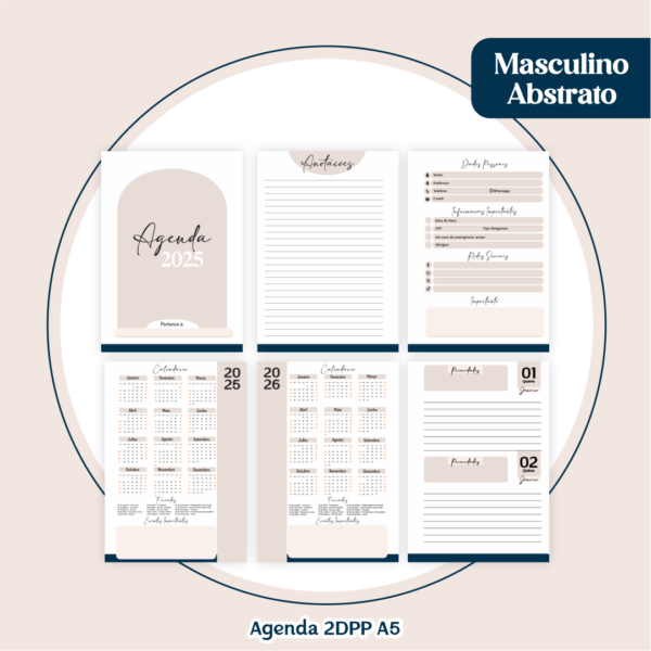 Agenda Masculina Abstrata - Image 3