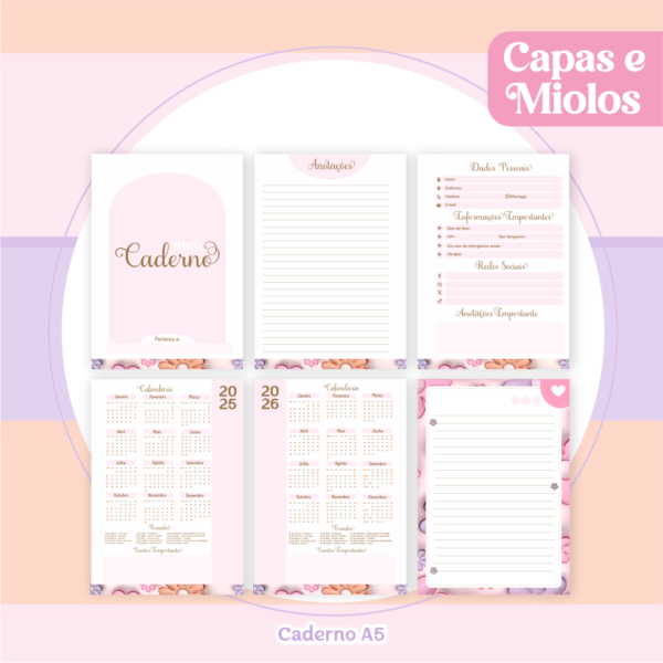 Caderno Floral Inflado - Image 3