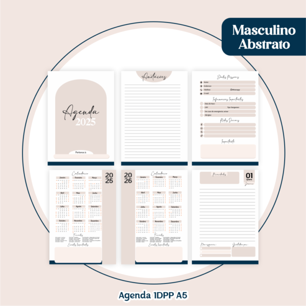 Agenda Masculina Abstrata - Image 2